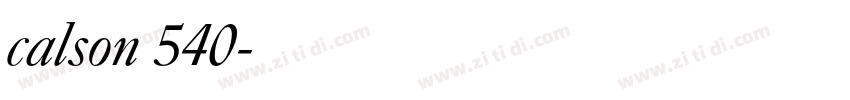 calson 540字体转换